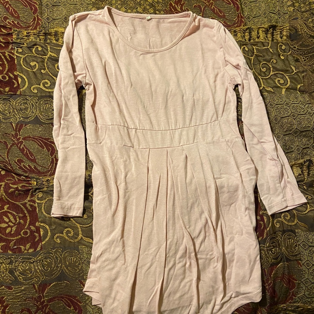 Blush Pink Small Maternity Blouse